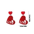 thumbnail image 2 of Eoozwa Boucles d'Oreilles Cœur de la Saint-Valentin Rouges en Plastique Légères pour Souper Romantique Rendez-Vous Bijou Mode Cadeau, 2 of 6