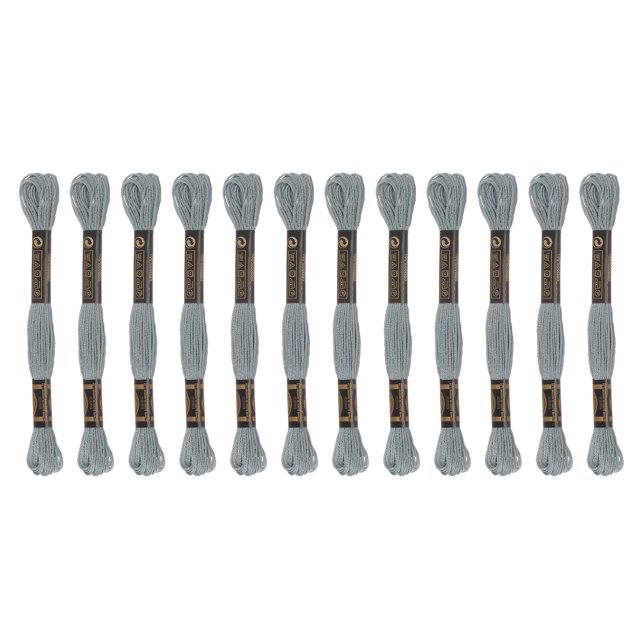 Unique Bargains Grey Embroidery Floss, 8m - 12 Skeins
