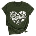 thumbnail image 1 of Pisexur Valentines Day T-shirt Top Femmes Imprimé Manches Courtes Haut Manches Courtes Col Rond Haut Chemise, 1 of 2