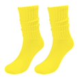 thumbnail image 1 of XIAQUJ Socks Solid Color Crew Socks Colorful Lightweight Cotton Socks Stockings Yellow One Size, 1 of 3
