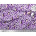 thumbnail image 2 of Soimoi Rayon Crepe Fabric Floral & Penguin Ocean Decor Fabric Printed Yard 46 Inch Wide, 2 of 3