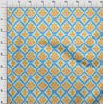 thumbnail image 4 of oneOone Georgette Viscose Turquoise Blue Fabric Asian Ikat Sewing Craft Projects Fabric Prints By Yard 42 Inch Wide, 4 of 4