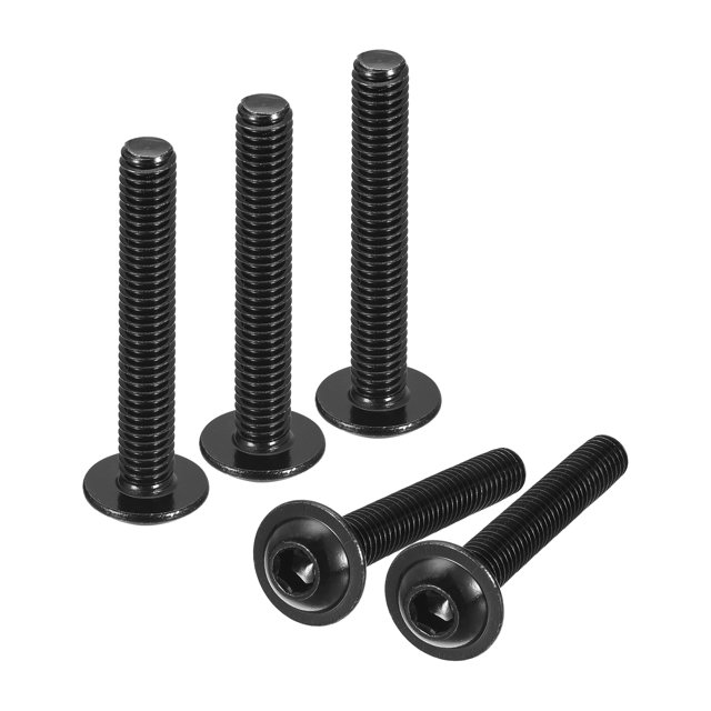 Unique Bargains Flanged Button Head Socket Cap Screws, 25 Pack M6x40mm 304 Stainless Steel Bolts
