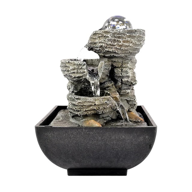 simhoa Tabletop Water Meditation With Lights Office Living 5