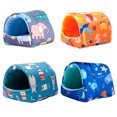 thumbnail image 4 of CBFFDC Comfortable Pet Bed Hamster Colorful Cartoon Pattern House Washable Guinea Pig Bed Small Animals Hideout for Autumn Winter, 4 of 7