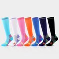 thumbnail image 1 of 6 Paires de Bas de Compression pour Femmes Hommes Circulation 20-30 mmHg Bas de Compression pour Course Infirmière Enflure Voyage Vol, 1 of 6