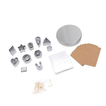Coupe-Bordures, Kit de 127 Pcs Lame Incisive avec Boîte en Fer pour Fabrication de Boucles d'Oreilles