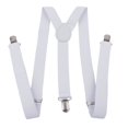 thumbnail image 1 of Liquidation! Delayuji Bretelles à Clip de Fixation pour Hommes, Bretelles Dos en Y Élastiques Ajustables, Clips Solides, Taille Unique, Blanc, 1 of 8