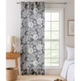 thumbnail image 1 of Vargottam Gray Fruits Print Sheer Curtains for Short Windows - Set of 2 Panels, 63", Grommet Top, Printed Georgette, Light Filtering Drapes for Kitchen or Bedroom, 1 of 9