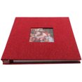 thumbnail image 1 of Minkissy Pages Album Photo Pages de Recharge Couverture en Lin Rouge Stockant des Photos Lot de 1, 1 of 5