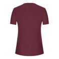 thumbnail image 5 of LSLJS Womens T Shirts Women's Fashion Casual Round Neck Pleated Solid Color Button Top Blouse, 5 of 5