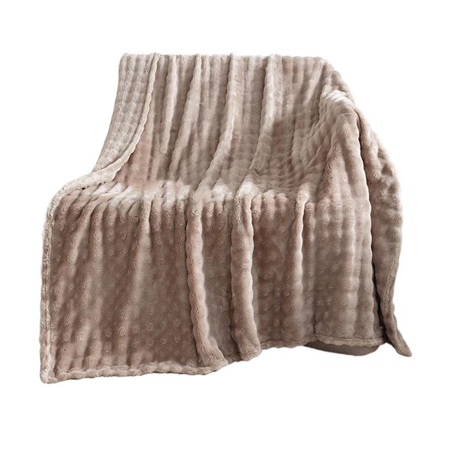 Maytalsory Warm White Faux Fur Throw Blanket Thick Rabbit Plush Blanket Multi Functional Comfort Providing khaki 100*150CM
