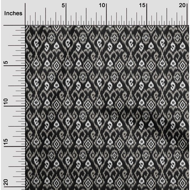 oneOone Cotton Flex Fabric Ogee & Paisley Ikat Fabric Prints By Yard 40 Inch Wide