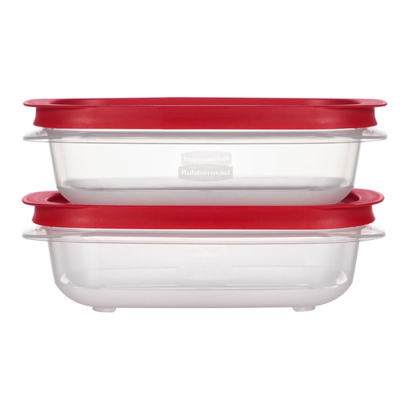 Rubbermaid 3.57-Cup EasyStore Rectangle Food Storage Containers with Lids, 2 Pack