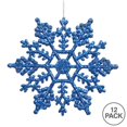 thumbnail image 2 of Vickerman M101602 8 in. Blue Glitter Snowflake 12-Pvc Box, 2 of 2