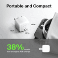 thumbnail image 3 of 30W Chargeur mural cube USB-C avec 1M PVC C-C Câble, 3 of 7