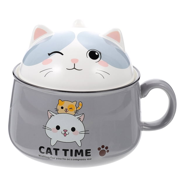 Decorative Cartoon Bowl Instant Noddles Container Multi-Purpose Ceramic Bowl
