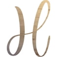 thumbnail image 1 of Unpainted Wood Letter H Craft, Paintable 10'' Tall Wood Alphabet Letter, DIY Nicholia Script Font, 1 of 3