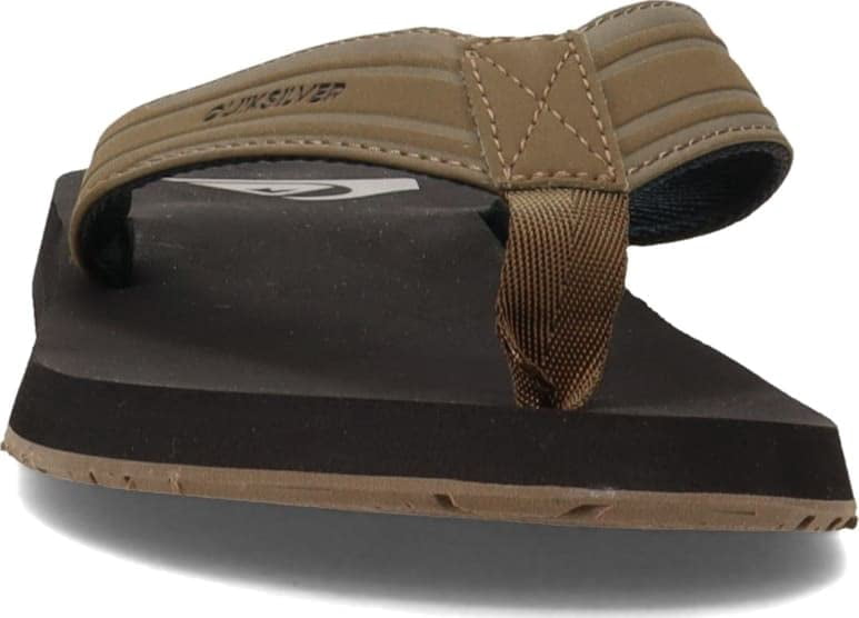 Quiksilver Men's Monkey Wrench 3 Point Sandal, Tan/Solid, 6 M US