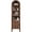 Walnut, variant on Best Choice Products 72" Tall Narrow Arched Pantry Cabinet w/ Door, 4-Tier Storage Cabinet w/ Shelves - Black Oak