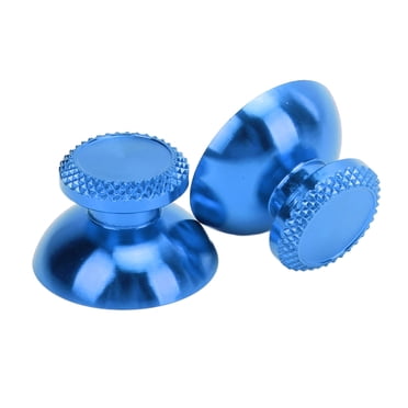 2Pcs Aluminum Alloy Metallic Joystick, Metal Analog Thumbsticks Stick Controller for Handheld Game Console Accessories, Textured Design, Bright Colors, Ideal Replacement
