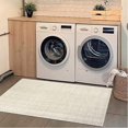 thumbnail image 1 of Seavish Boho Bathroom Runner Rug, 2'x4.2' Beige Cotton Woven Layering Rug for Front Porch, Reversible Front Door Mat, Indoor Outdoor Machine Washable Throw Rug for Kitchen Laundry Room Entryway, 1 of 8
