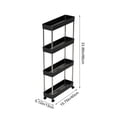 thumbnail image 3 of 4 Tier Kitchen Shelving with Wheels Unit, Narrow Space Storage Rack Multi Tier Living Room and Bathroom Organizer, 3 of 6