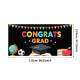 thumbnail image 3 of Graduation Party Supplies Congrats Grad Banner Backdrop Background with Balloons and Confetti Decorations for Graduation Ceremony Celebration Classroom Event, 3 of 4