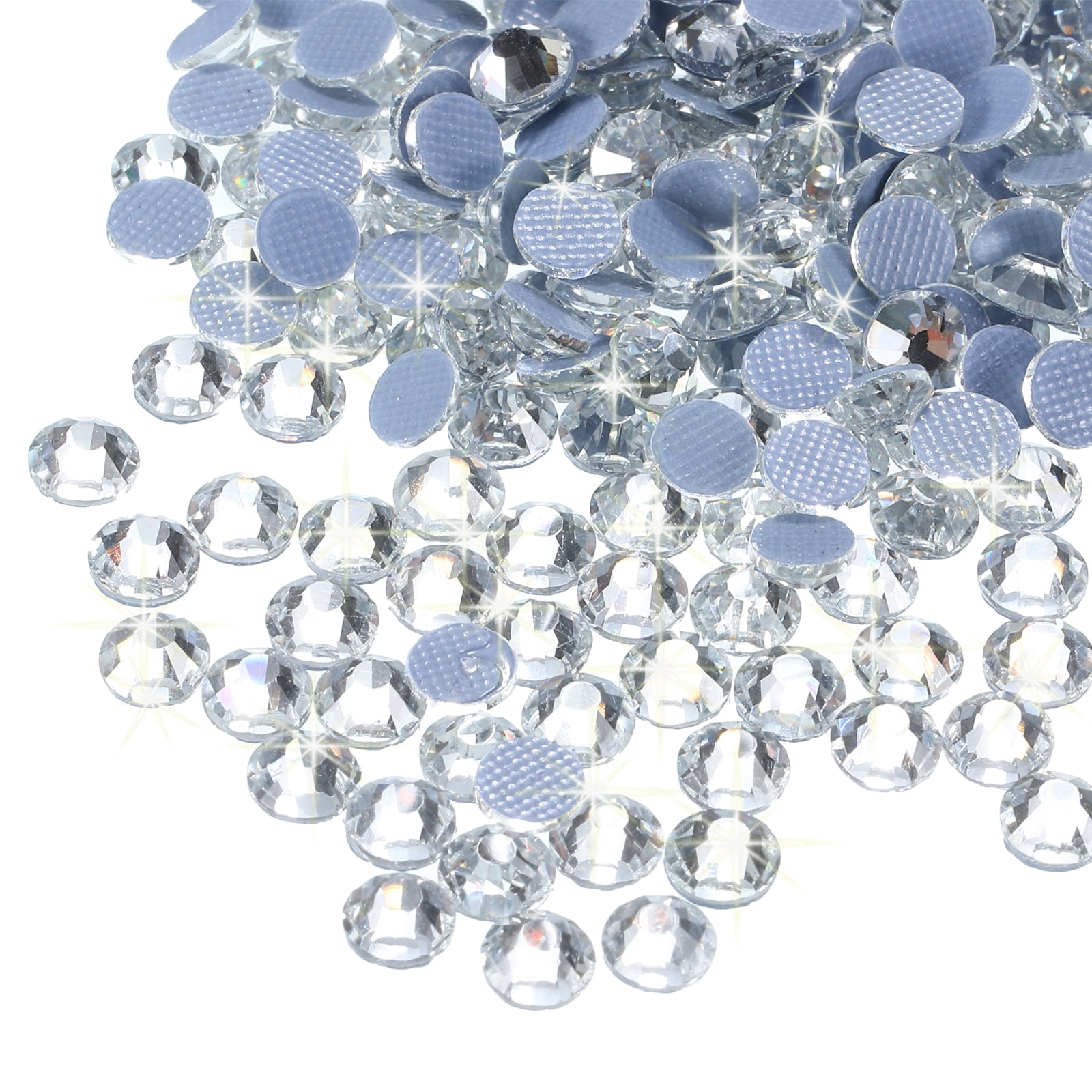 Uxcell Hotfix Rhinestones Flatback Crystal Glass Gems for Craft Clothes DIY Decoration White 4.8mm