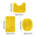 thumbnail image 3 of Meitianfacai Solid Color Bath Mats 3 Set Bathroom Rugs for 3 Pcs Toilet Mats Universal Soft Comfortable Water Absorption Non-Slip Thick Machine Washable Easier to Dry Dark(Yellow), 3 of 8