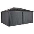thumbnail image 2 of Sojag Meridien 12 x 16 x 7 ft Grey Curtains for Gazebo, Spun, 2 of 5