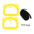 thumbnail image 2 of jinwen 2 Pieces Gymnastics Rings with Webbing Gym Rings for Hotel Home Gym Exercise yellow, 2 of 9