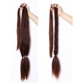 thumbnail image 3 of EGNMCR Perruques Extensions de Tresse Queue de Cheval en Cheveux Humains Tresse, Extension de Cheveux Tresse Cheveux Synthétiques pour Tresser Extensions de Cheveux Queue de Cheval, Longue Postiche pour Femmes 80 cm le Bandeau, 3 of 3