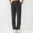 thumbnail image 2 of Besolor Pantalon Cargo Extensible Taille Haute Femme Ample Multiples Poches Jambe Droite Grand Pantalon Pantalon Mode Mode Urbaine, 2 of 6
