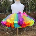 thumbnail image 3 of EYIIYE Little Girls Tutu Skirt Rainbow Mesh Multi-Layer Short Summer Skirt, 3 of 7