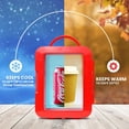 thumbnail image 4 of Coca-Cola 4L Portable Mini Fridge, 6 Can Mini Cooler/ Warmer for Travel, Office & Home- Red, 4 of 9
