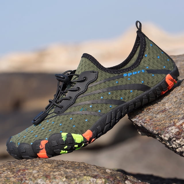 Agiferg Chaussures de Natation de Plage Extérieures Antidérapantes à Enfiler Chaussures de Plongée