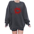 thumbnail image 1 of 50 % de Rabais Liquidation Chandail Surdimensionné pour Femmes Mode Automne 2023 Imprimé Ample Manches Longues Blouse Col Rond Chandail Décontracté, 1 of 3