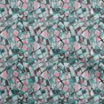 thumbnail image 1 of oneOone Cotton Cambric Turquoise Green Fabric Abstract Geometric With Texture Craft Projects Decor Fabric Printed By The Yard 56 Inch Wide, 1 of 4
