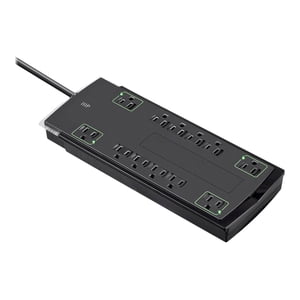 12 Outlet Slim Surge Protector 10ft Cord, 4230 Joules - Monoprice®