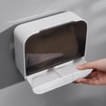 thumbnail image 4 of TIMIFIS Waterproof Soap Boxs Hanging Soap Box Wall-mounted Leaching Soap Box With Lid Waterproofing Soap Box Household Bathroom Organizer New Home Essentials, 4 of 6