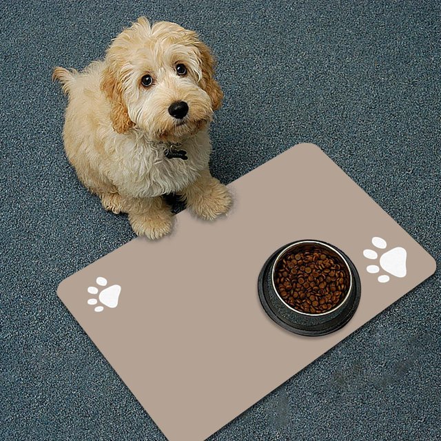 Pet Feeding Mat Washable And Reusable Cat And Dog Food Mat Training Puppy Water Absorbent Pad Quick Drying And Proof Mat Pottery Chargers Pottery Charger Plates End Table round Dinning Table with 6