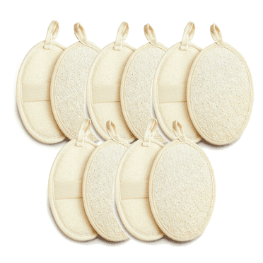 MesaSe Éponge Luffa Exfoliante Naturelle - Éponges Luffa Biologiques Écologiques, Exfoliant Corporel pour Frotter la Douche, Véritable Houppette de Bain Égyptienne pour Bain, Spa, Massage, Quotidien