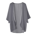 thumbnail image 4 of 2025 Cardigan Transparent à Manches Courtes pour Femmes à Imprimé Léopard, Cardigan en Mousseline à devant Ouvert, Chandails de Grossesse pour Femmes, Haut, 4 of 4