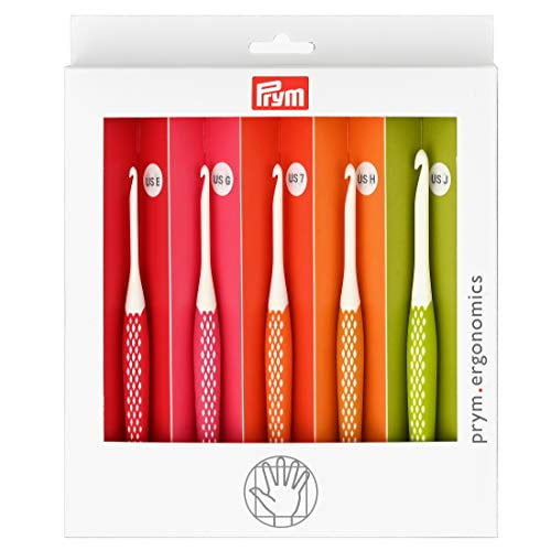 Ensemble de crochets ergonomiques Prym, Petit (E, G, 7, H, J)