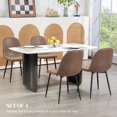 thumbnail image 4 of HOMCOM Retro Dining Chairs Set of 4 with PU Leather Upholstery, Steel Frame, 4 of 10