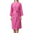 thumbnail image 2 of serony Women Water Absorption Bath Robe Bathrobe Water Absorption Bath Solid Waffle Bathrobe Spa Home Dress Nightgown, 2 of 9