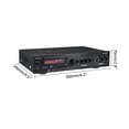 thumbnail image 4 of 1200W Bluetooth Amplifier 2CH HIFI Stereo Power AMP USB FM Radio Car Home Theater With Remote Control ,Efficient Heatsink, 4 of 7