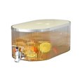 thumbnail image 1 of YIHNDIS Drink Dispenser, Water Dispenser Countertop, Glass Drink Dispenser, Beverage Dispenser, with Leak-Proof Spigot, Clear Rectangular Jar, Storage for Party, Fridge, for Water, Iced Tea, 1 of 4