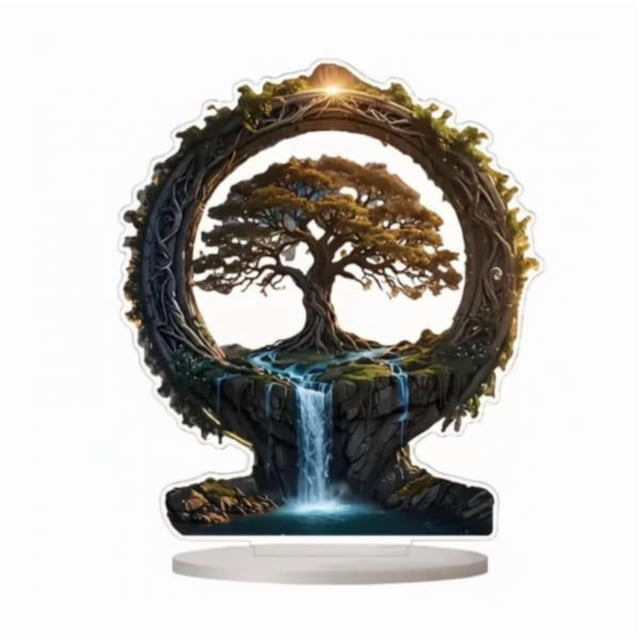 veasfak 3x2D Tabletop Water Fountain Decor Decorative for Office Centerpiece Fireplace 3 Pcs